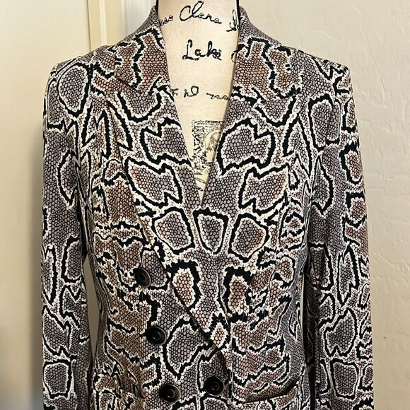 Cabi Python Snakeskin Print Blazer Jacket Animal Print Mobwife Contemporary - Picture 10 of 14